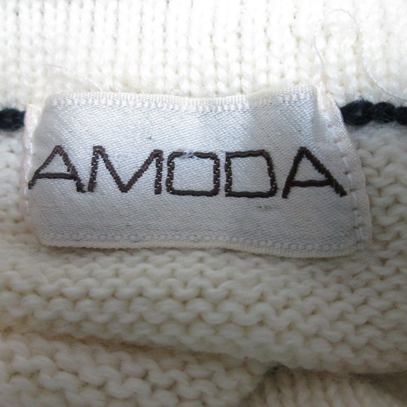 Amoda Vintage Nautical embroidered beaded Anchor Sweater Size Sz X Large XL - Picture 14 of 14